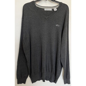 Greg Norman Size XXL V Neck Sweater Dark Gray